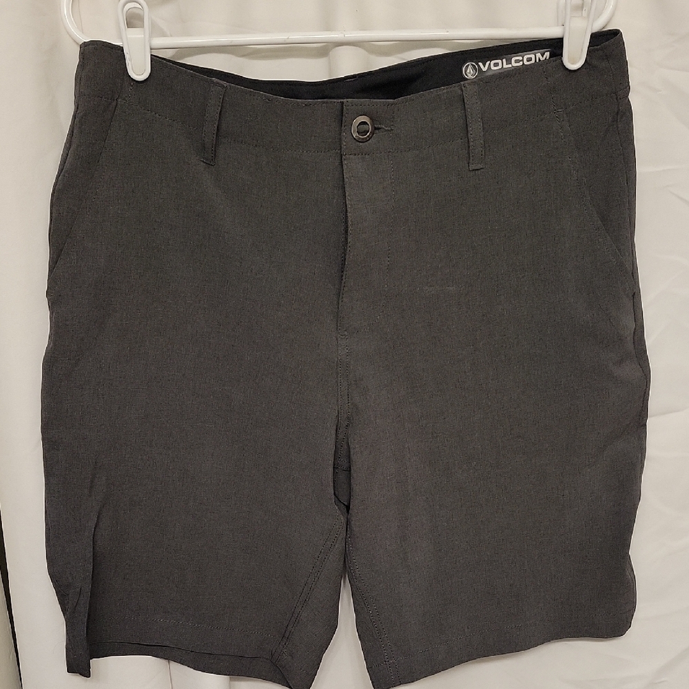 Volcom Men's Charcoal Flat Front Shorts